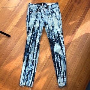 Rag & bone Rivera tie dye skinny distressed jeans